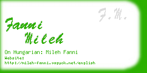 fanni mileh business card